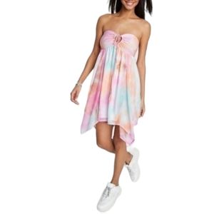 011 - Women's Sleeveless Babydoll Dress pink tie dye | Wild fable | Large